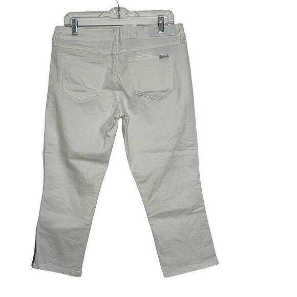 Seven7 White Embellished Leg Capri Jean - 8 - Picture 2 of 7